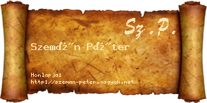 Szemán Péter névjegykártya